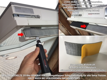 25 Meter-Rolle - 4,5 cm Breit - Velux Dachfenster Griffleistendichtung