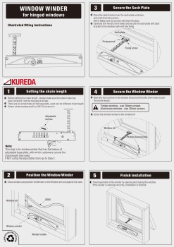 Preview: Dachfenster Kettenmotor Manuell mit Schloß - Universal