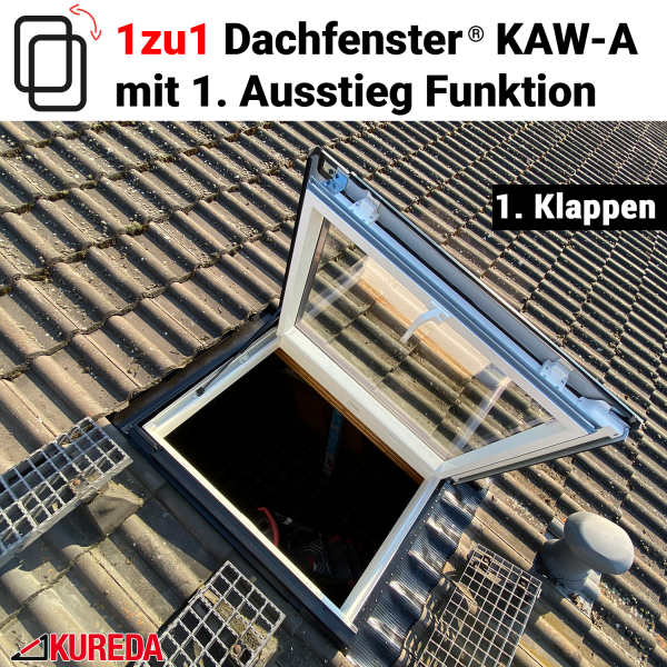 1zu1 Dachfenster® für Alte Velux VL, VU, VKU, VK - Dachausstieg