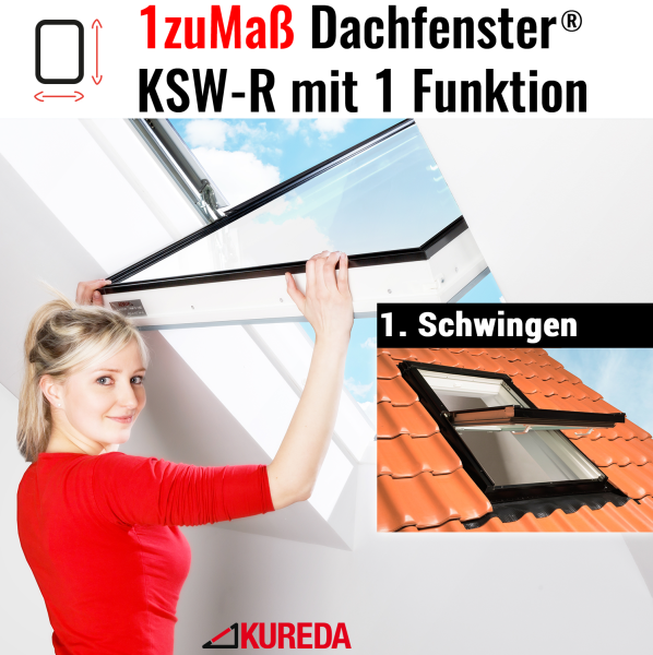 1zuMaß Dachfenster® mit Schwingfunktion
