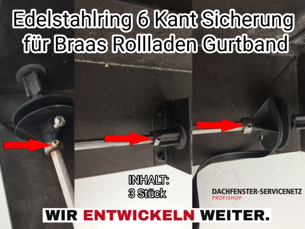 Braas-Atelier Edelstahlring 6 Kant Sicherung