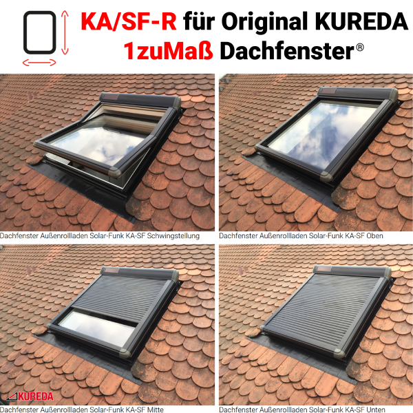 Außenrollladen Solar-Funk für 1zuMaß (KA-SF-R)