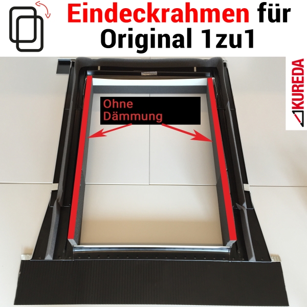 Eindeckrahmen für 1zu1 VELUX: Seit 2013 z.B.: CK02 (AE-A)